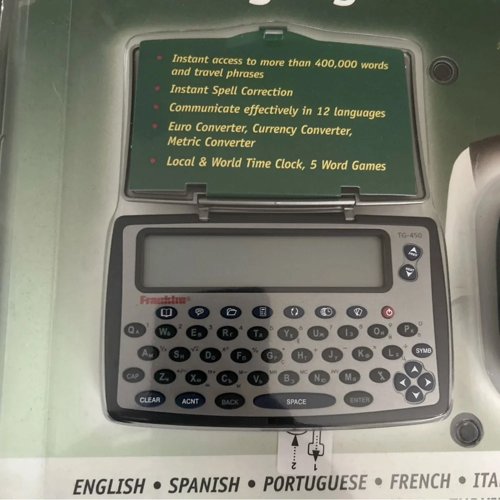 Franklin TG-450 12 Language Translator Carry Case Handheld Portable Electronic - Picture 2 of 5